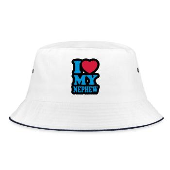 I love my nephew - Bucket Hat - white/navy - Front