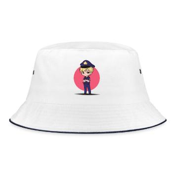 Petit flic - Bob - blanc/marine - Devant