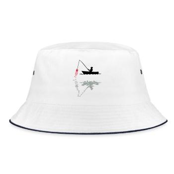 angling - Bucket Hat - white/navy - Front