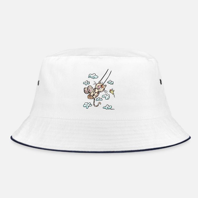 Cat on the swing Bucket Hat