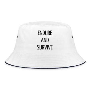 Quote / Gaming / Geek / Gamer / Computer / Game - Bucket Hat - white/navy - Front