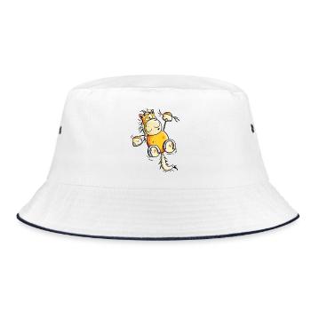 Fuchs Pferd hängt ab - Bucket Hat - Weiß/Navy - Vorne
