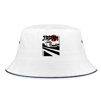 Legend on wheels – JDM sports car icon - Bucket Hat - white/navy - Front