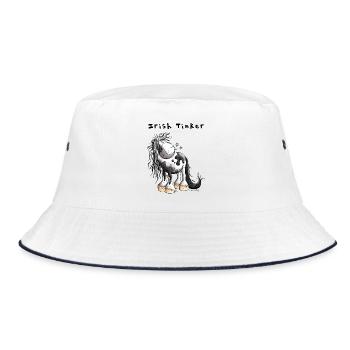 Süßer Irish Tinker - Bucket Hat - Weiß/Navy - Vorne