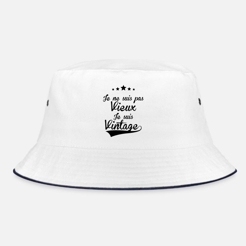 Vintage_FR_H - Bob - blanc/marine