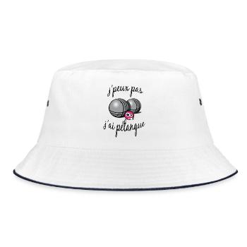 j'peux pas j'ai pétanque - Bob - blanc/marine - Devant