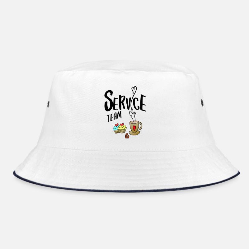 Service Team - Bucket Hat - Weiß/Navy