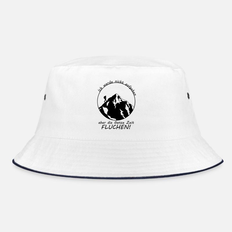 Hiking saying - Bucket Hat - white/navy