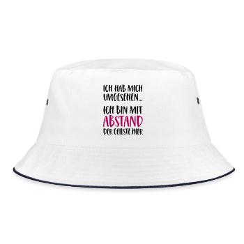 Ich bin mit Abstand der Geilste hier - Bucket Hat - Weiß/Navy - Vorne