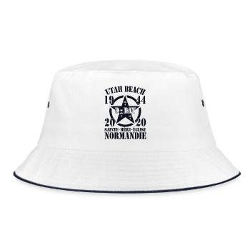 Utah Beach 1944 - 2020 D-Day Holy Mother Church - Bucket Hat - white/navy - Front
