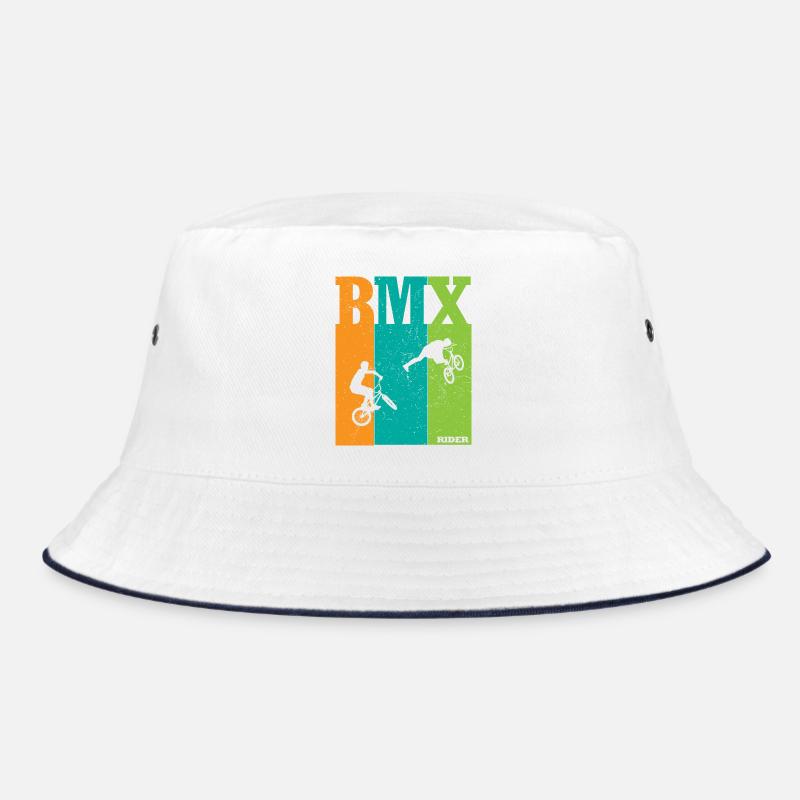 Silhouettes des riders BMX Color Block - Bob - blanc/marine