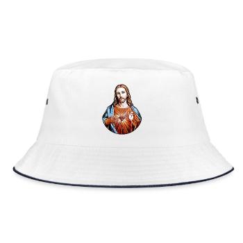 Jesus Christ * Jesus Christ NAZARETH Savior - Bucket Hat - white/navy - Front