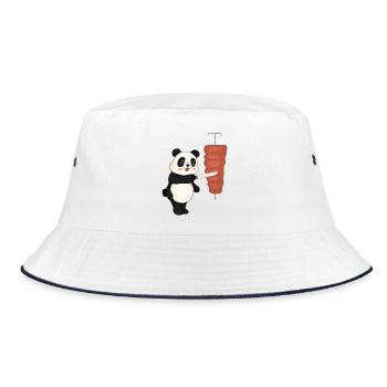 Doner Kebab Panda Kebab - Bucket Hat - white/navy - Front