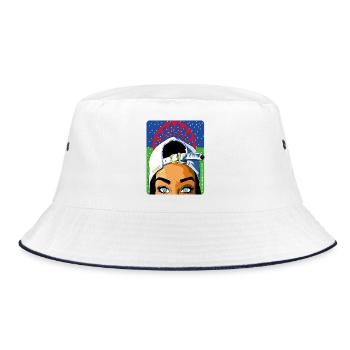 Roma & Sinti G.O. - Bucket Hat - Weiß/Navy - Vorne