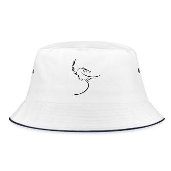 drache figur mythos dragonfly dachensymbol phoenix - Bucket Hat - Weiß/Navy - Vorne