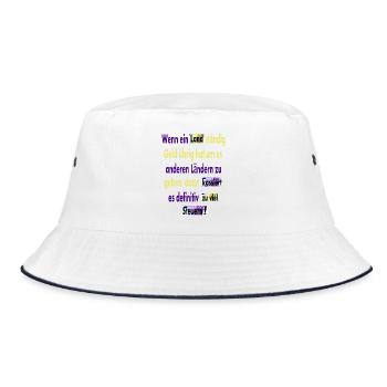 Zu viele Steuern - Bucket Hat - Weiß/Navy - Vorne