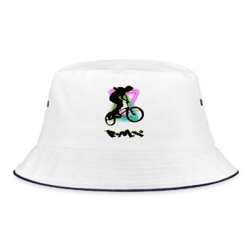 Vélo BMX - Bob - blanc/marine - Devant
