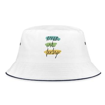 Essen ist fertig - Bucket Hat - Weiß/Navy - Vorne