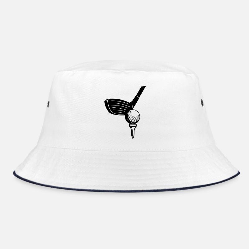 Golfball und Sticlk Bucket Hat