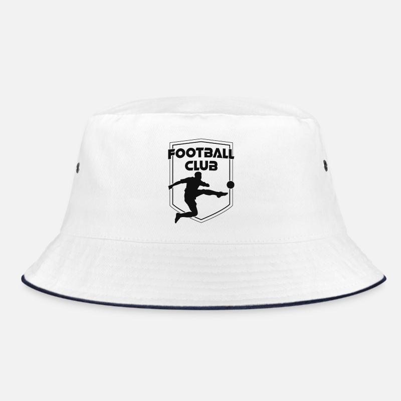 FC Wappen Schwarz - Bucket Hat - Weiß/Navy