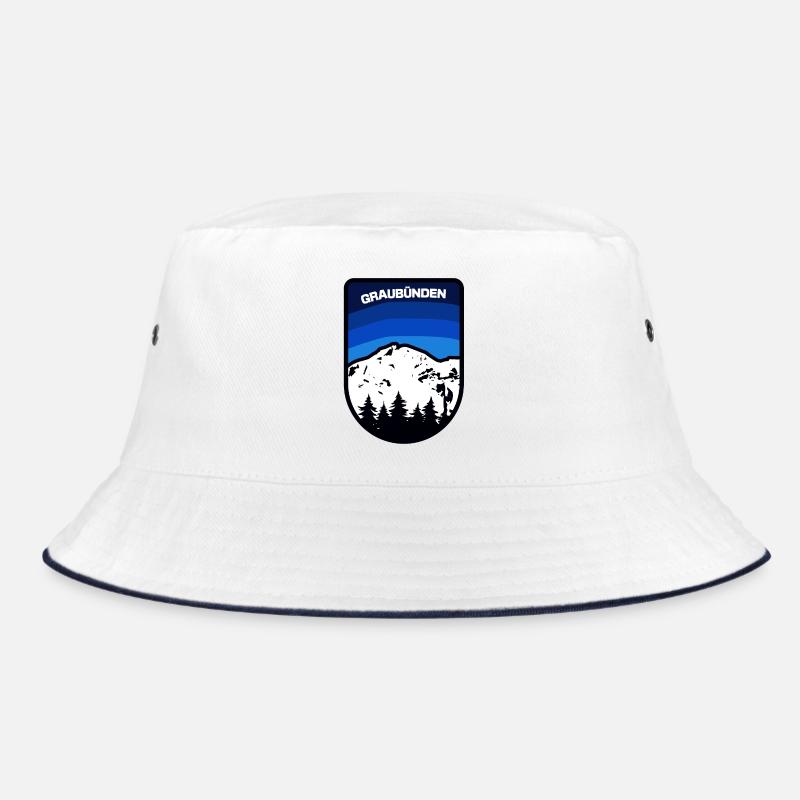 Graubünden Berglandschaft Emblem Bucket Hat