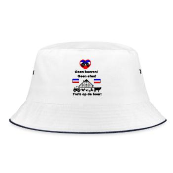Pas d’agriculteurs pas de nourriture Drapeaux les agriculteurs protestent - Bob - blanc/marine - Devant