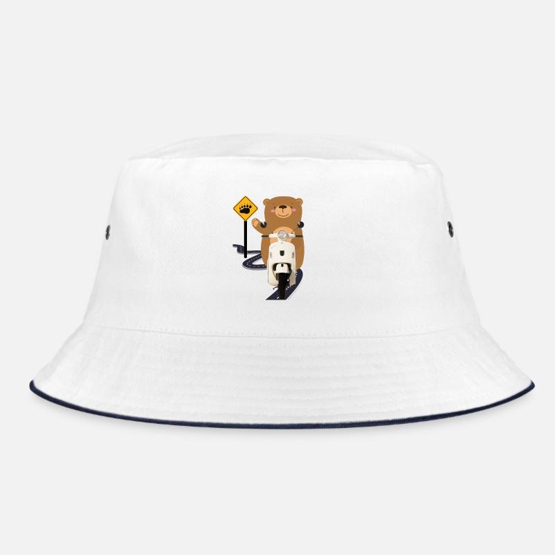 Moped Braunbär ART Bucket Hat