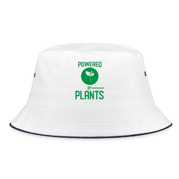 Powered By Plants - Bucket Hat - white/navy - Front