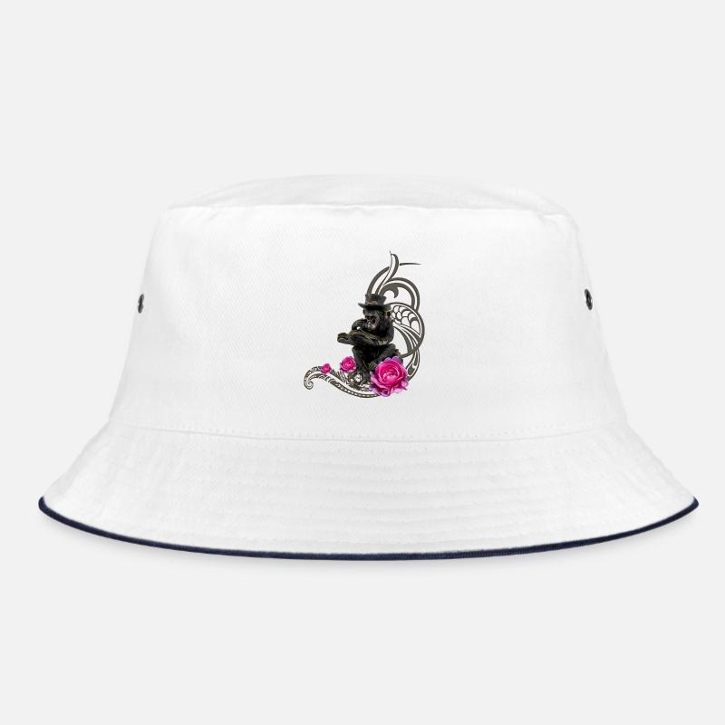 Lustiger Steampunk-Affe liest ein Buch Bucket Hat
