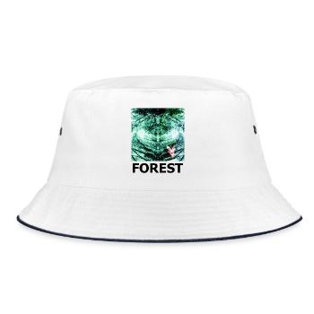 Forest Kaleidoscope FOREST - Bucket Hat - white/navy - Front