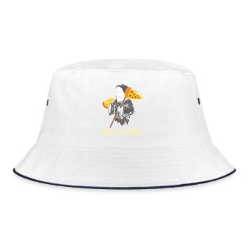Rest in Pizza the Death - Bucket Hat - white/navy - Front
