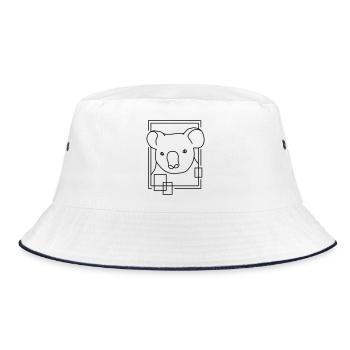 Koala en forme géométrique - Conception d’art au trait - Bob - blanc/marine - Devant