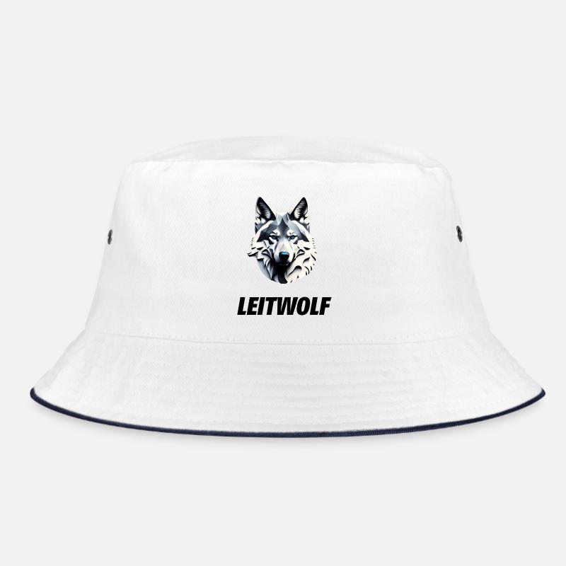 Wolfskopf mit Leitwolf Schriftzug Bucket Hat