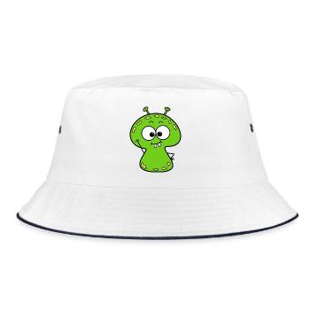 Monster - Bucket Hat - Weiß/Navy - Vorne