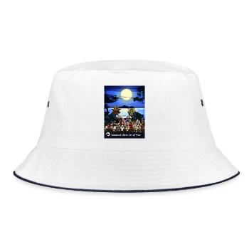 Samurai Chess Fighting Game Samurai Chess Art of War - Bucket Hat - white/navy - Front