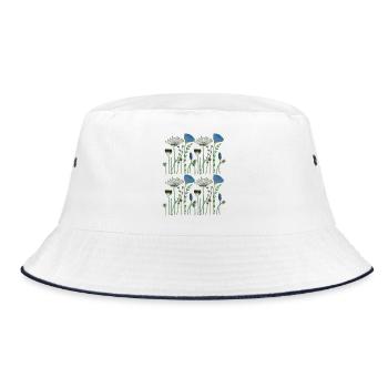 Dried flowers - Bucket Hat - white/navy - Front