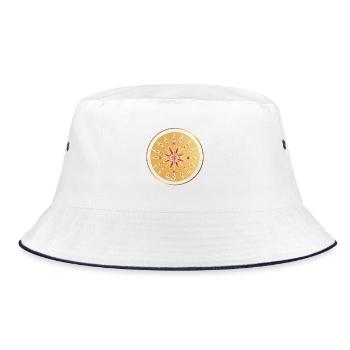 KraftMandala - Sonja Ariel von Staden - Bucket Hat - Weiß/Navy - Vorne