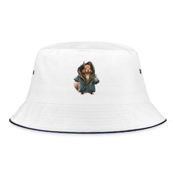 Concevoir avec un écureuil portant une veste - Bob - blanc/marine - Devant