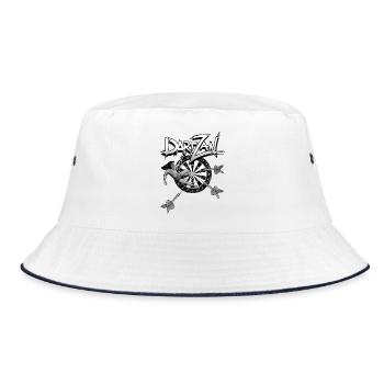 Dart mit Darzan - Bucket Hat - Weiß/Navy - Vorne