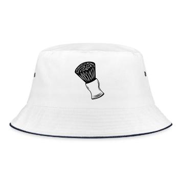 Shaving brush - Bucket Hat - white/navy - Front