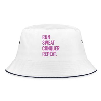 Courir. Sueur. Conquérir. Répéter. - Bob - blanc/marine - Devant