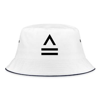 Corresponds to characters equivalent to - Bucket Hat - white/navy - Front