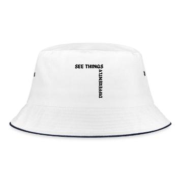 See things differently - Bucket Hat - Weiß/Navy - Vorne
