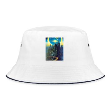 Starry sky - Bucket Hat - white/navy - Front