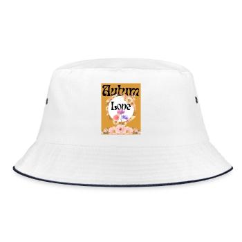 Aurum Love Flower Circle - Bucket Hat - white/navy - Front