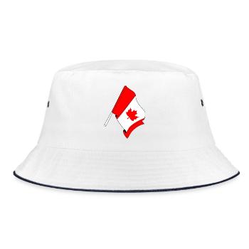 Flag of Canada - Bucket Hat - white/navy - Front