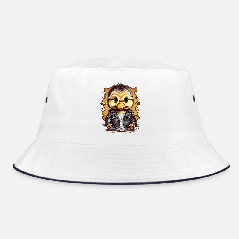 Canard mignon avec veste en cuir Bob