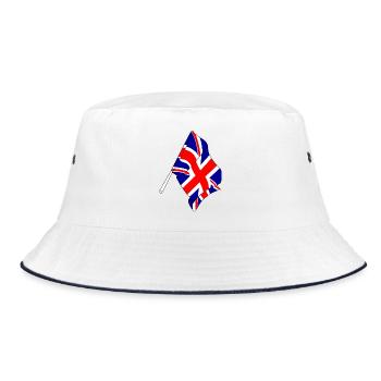 Flag Great Britain - Bucket Hat - white/navy - Front