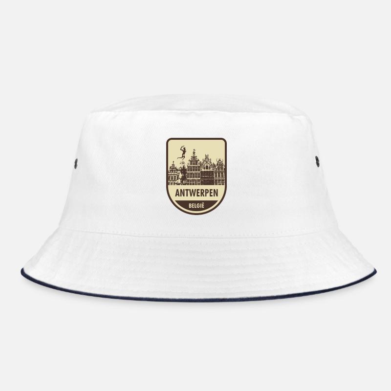 Antwerpen Stadtbild Schild Bucket Hat