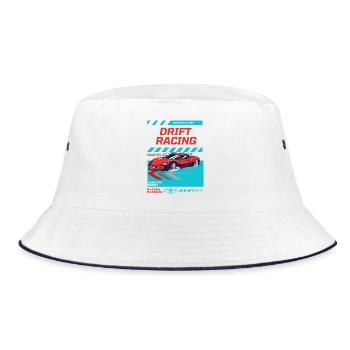 Voiture de sport rouge Drift Racing Design - Bob - blanc/marine - Devant